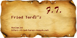 Fried Teréz névjegykártya